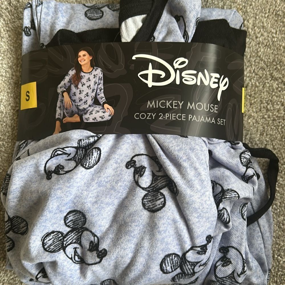 Disney Mickey Mouse Cozy 2-Piece Pajama  Soft Cuddly Comfortable size Small, NWT - Picture 7 of 8